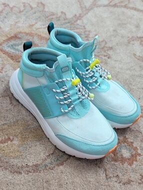 Hey Dude Sirocco Mid Sport Aqua Mint Casual Sneakers with Neon Accents